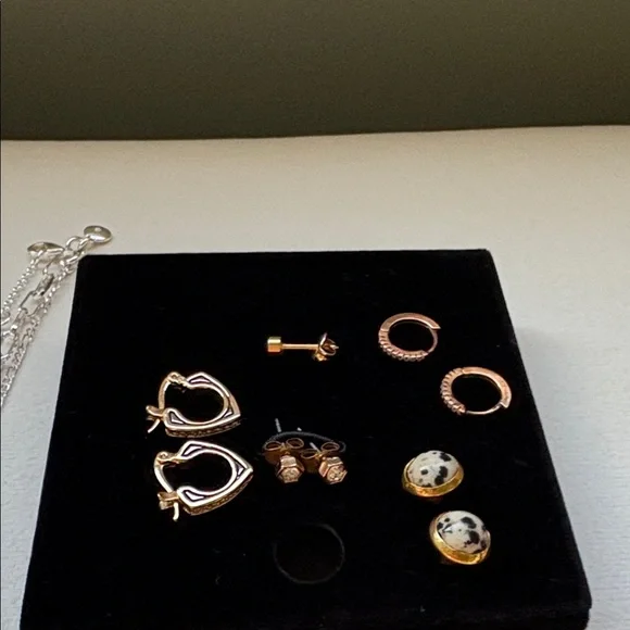 Fashion Jewelry Lot, silver, gold, rose gold tones, EUC - Picture 4 of 7